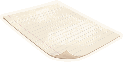 A sheet of writing paper
